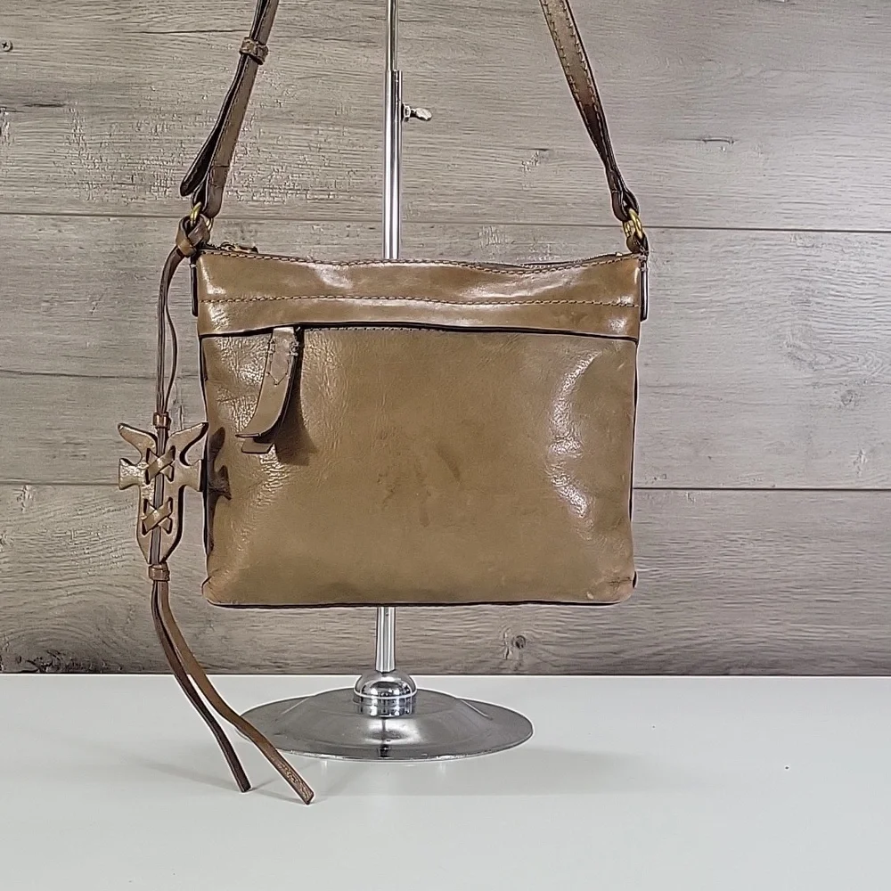 Frye Light Brown Leather Crossbody Bag